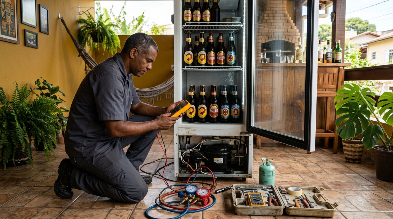 Conserto de placa eletrônica de cervejeira no IAPI, Osasco‑SP
